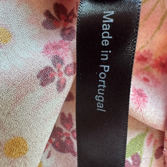 Mother of Pearl Sweet Meadow Kenzie Silk Midi Wrap Skirt pink floral Size 6 GUC - Picture 10 of 15